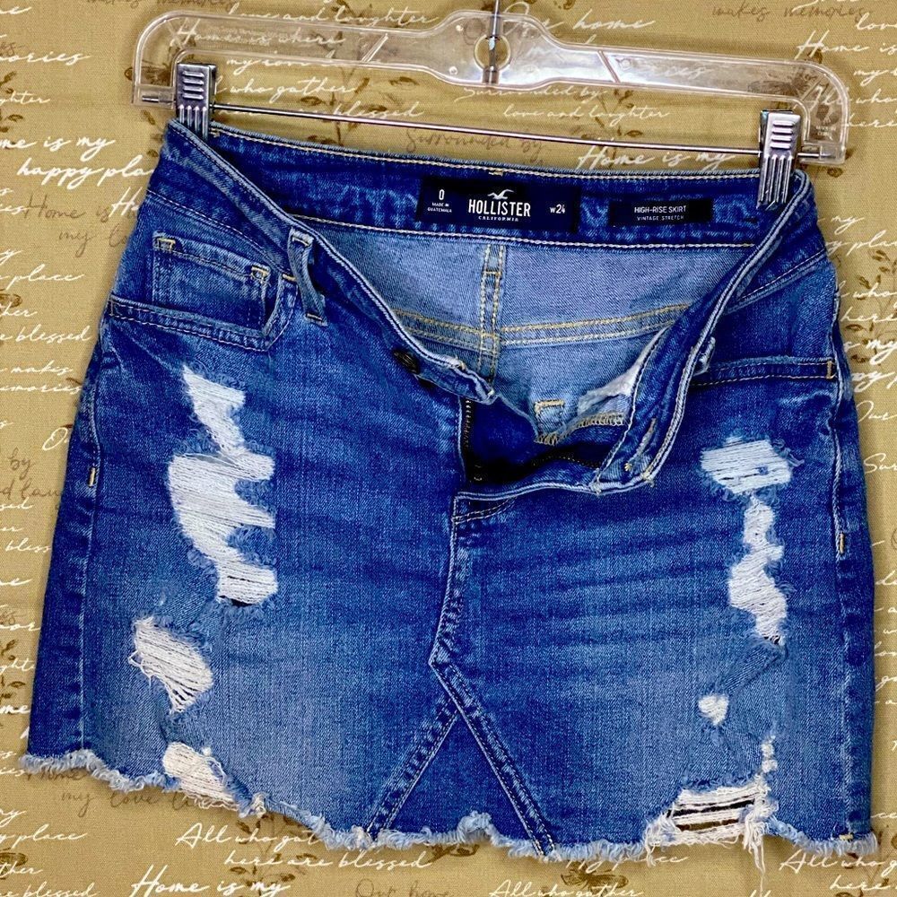 Women’s Hollister denim high-rise skirt